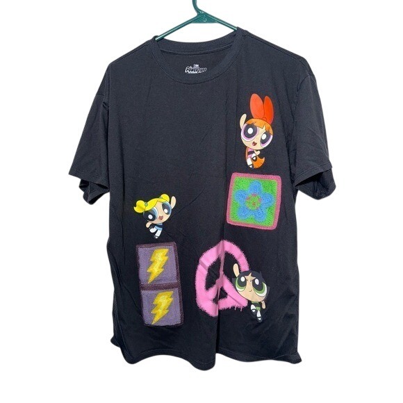 Power Puff Girls Tops - EUC POWER PUFF GIRLS Dual-Sided Vivid Bright Graphic tee‎ - XL